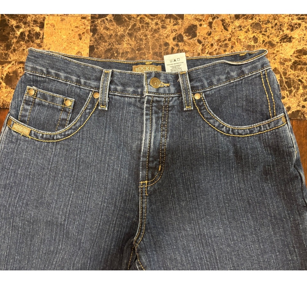 Rockies Natural Rise Jeans Womens 8XL Dark Wash Western V-Yoke Straight